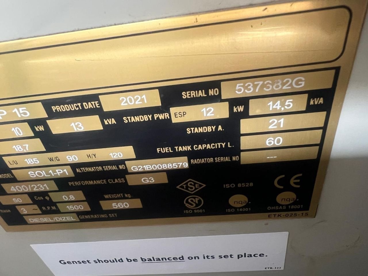 Notstromaggregat za tip Perkins -, Gebrauchtmaschine u Lunteren (Slika 2)