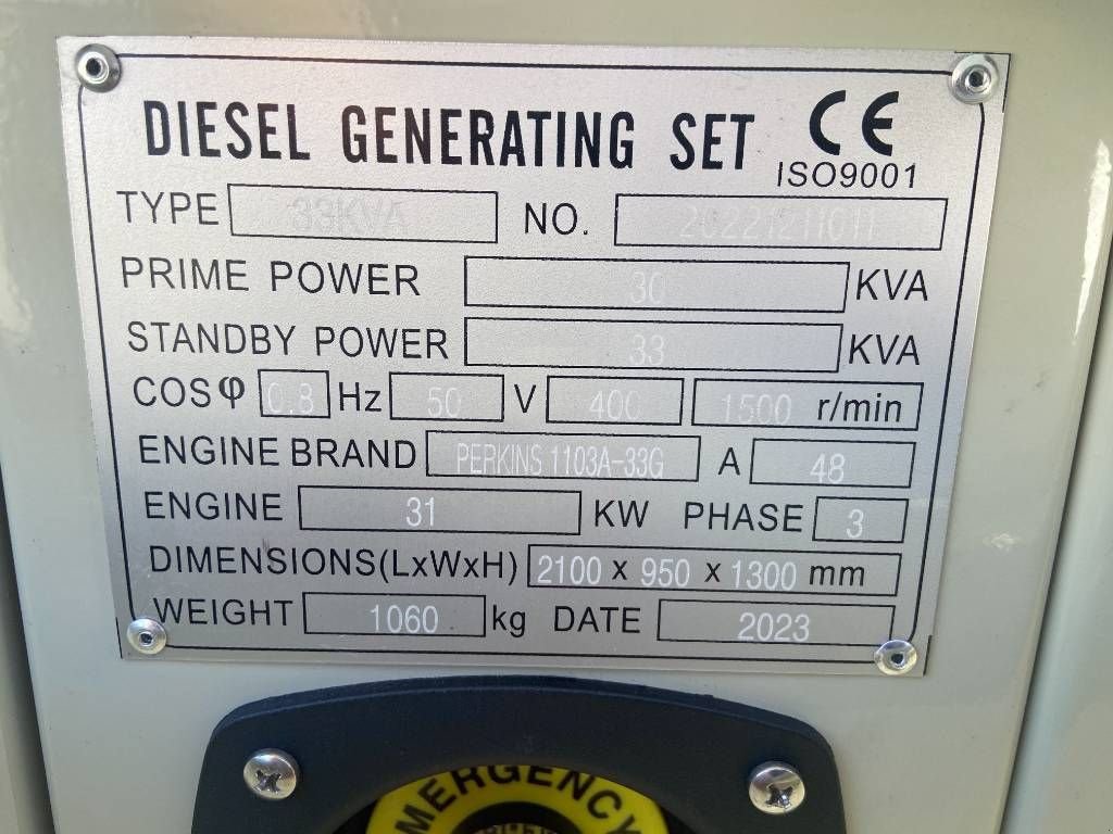 Notstromaggregat tip Perkins 1103A-33 - 33 kVA Generator - DPX-19802, Neumaschine in Oudenbosch (Poză 4)