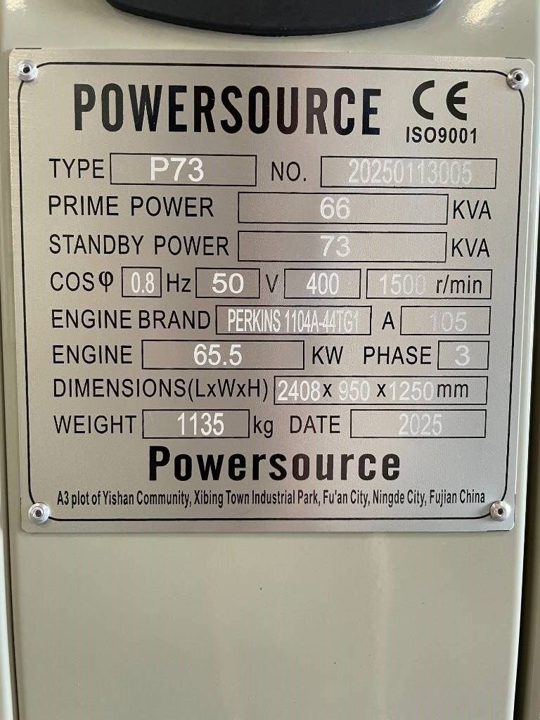 Notstromaggregat typu Perkins 1104A-44TG1 - 73 kVA Generator - DPX-19804.1, Neumaschine v Dordrecht (Obrázek 7)
