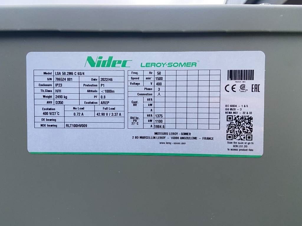 Notstromaggregat typu Perkins 4008TAG3 - 1250 kVA Open Genset - DPX-19821-O, Neumaschine v Dordrecht (Obrázek 11)