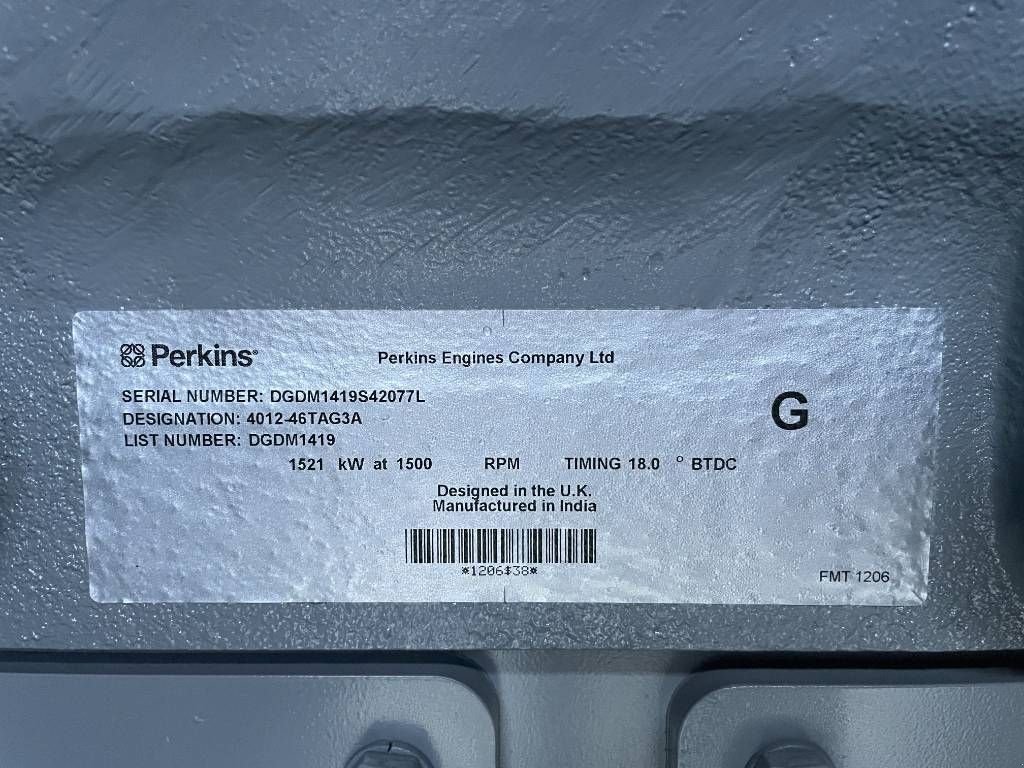 Notstromaggregat des Typs Perkins 4012-46TAG3A - 1.880 kVA Generator - DPX-19824, Neumaschine in Dordrecht (Bild 11)