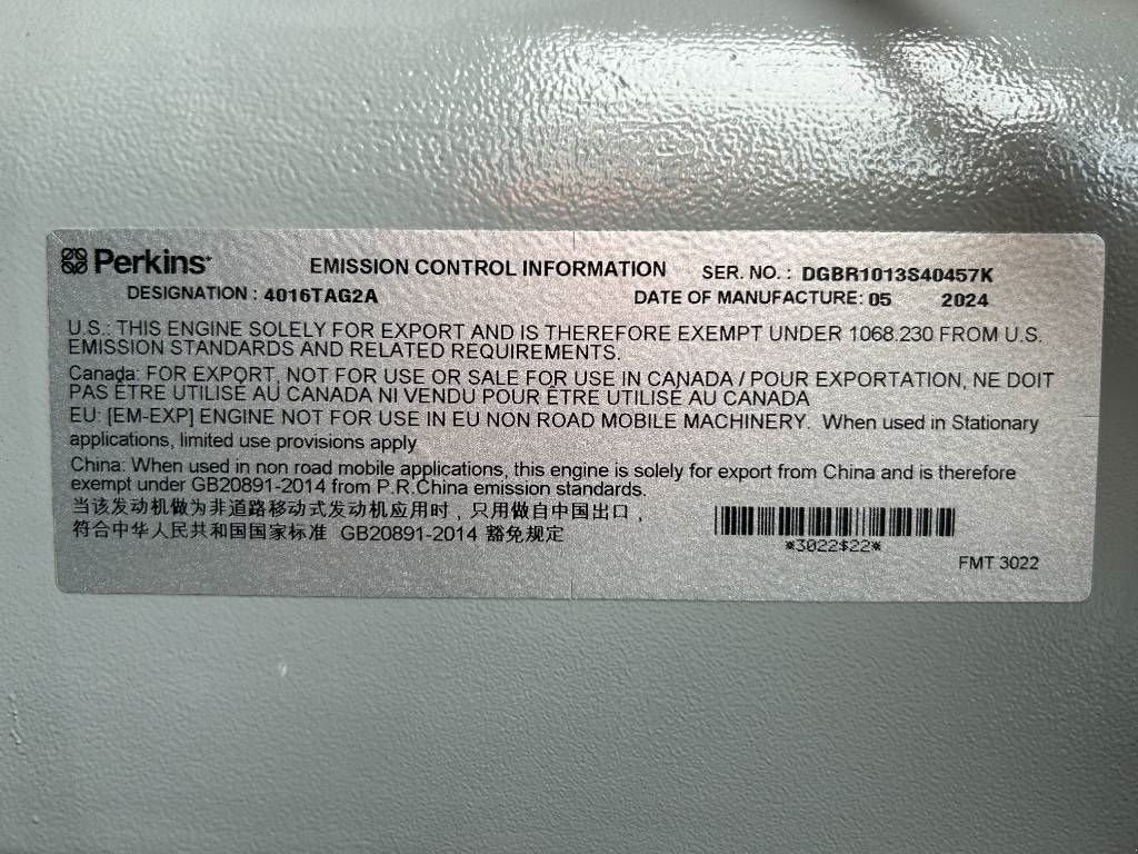 Notstromaggregat του τύπου Perkins 4016-TAG2A - 2.200 kVA Generator - DPX-19826, Neumaschine σε Dordrecht (Φωτογραφία 10)