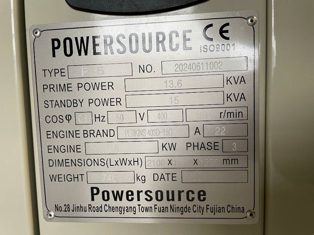 Notstromaggregat des Typs Perkins 403D-15 - 15 kVA Generator - DPX-19800, Neumaschine in Dordrecht (Bild 7)