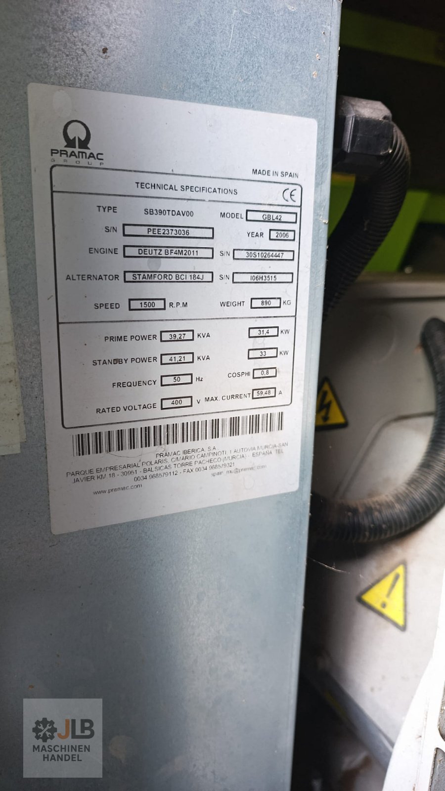 Notstromaggregat du type Pramac GBL42, Gebrauchtmaschine en Zwettl (Photo 2)