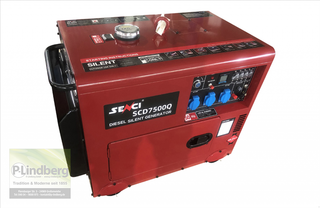 Notstromaggregat typu Senci SCD7500Q Elektrostart Stromerzeuger Notstrom ATS Generator Ölalarm Leise Stromerzeuger, Neumaschine v Großenwiehe (Obrázek 5)