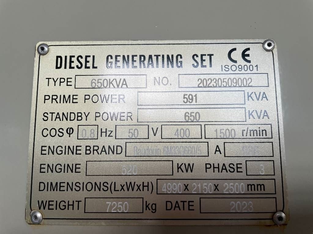 Notstromaggregat tipa Sonstige Baudouin 6M33G660/5 - 650 kVA Surplus genset - DPX-19879, Gebrauchtmaschine u Dordrecht (Slika 7)