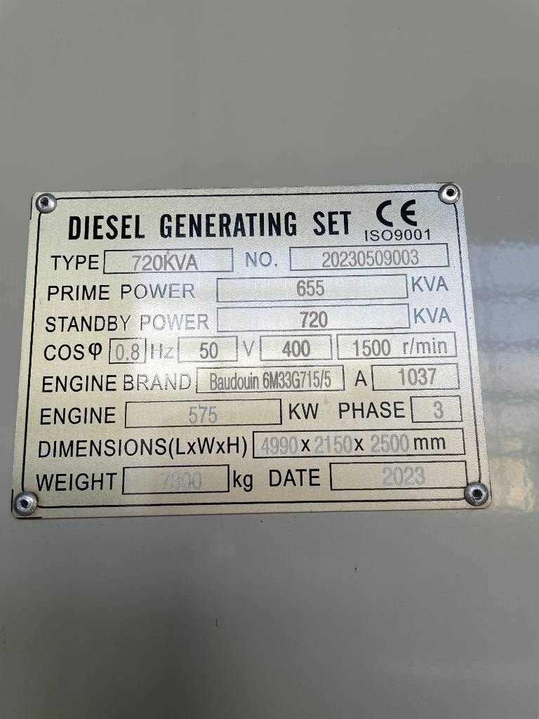 Notstromaggregat typu Sonstige Baudouin 6M33G715/5 - 720 kVA Surplus genset - DPX-19879.1, Gebrauchtmaschine v Dordrecht (Obrázek 7)