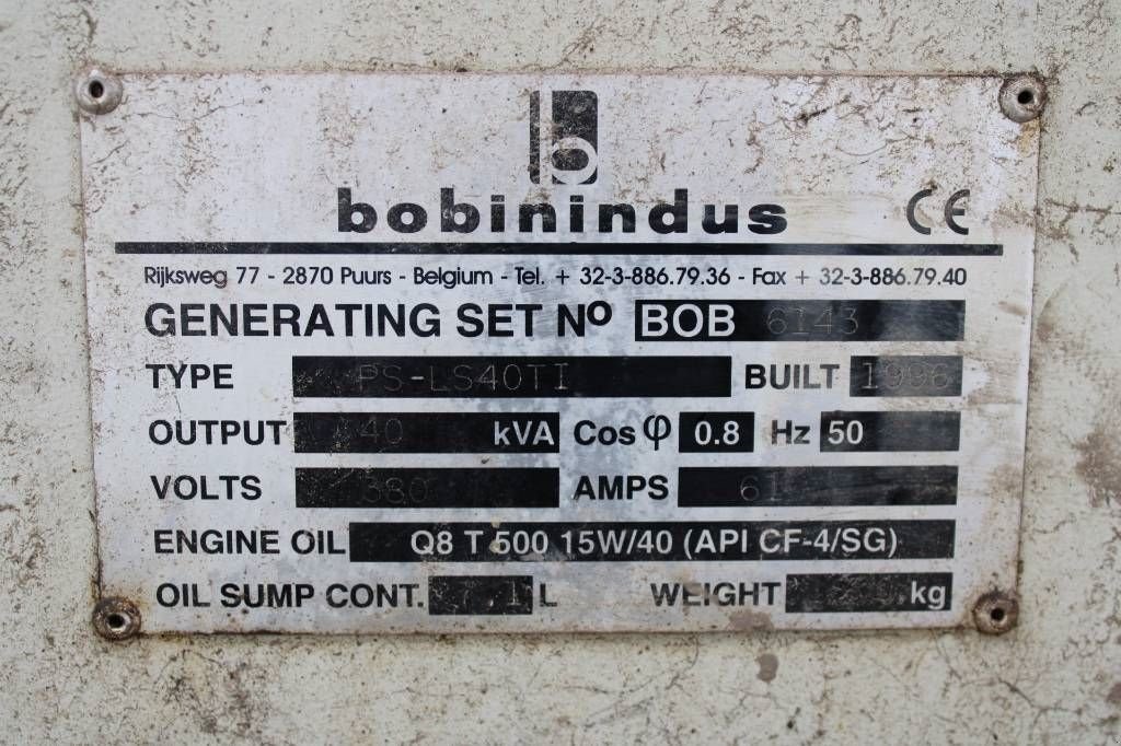 Notstromaggregat typu Sonstige Bobinindus PS-LS40TI 40KVA Perkins, Gebrauchtmaschine v Rucphen (Obrázek 5)