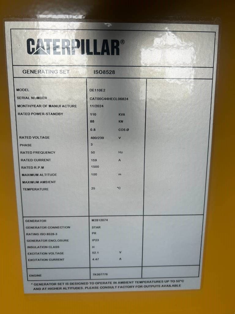 Notstromaggregat tipa Sonstige Cat DE110E2 - 110 kVA Generator - DPX-18014, Neumaschine u Dordrecht (Slika 8)