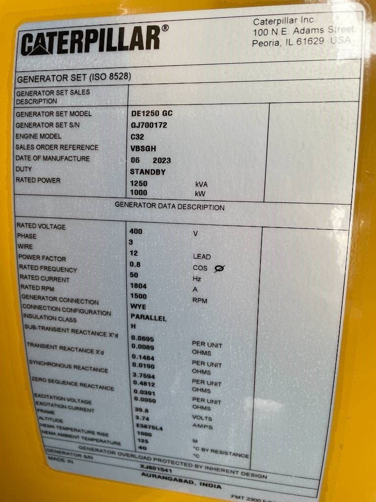Notstromaggregat typu Sonstige Cat DE1250GC - 1.250 kVA Standby Generator - DPX-18226, Neumaschine w Dordrecht (Zdjęcie 7)