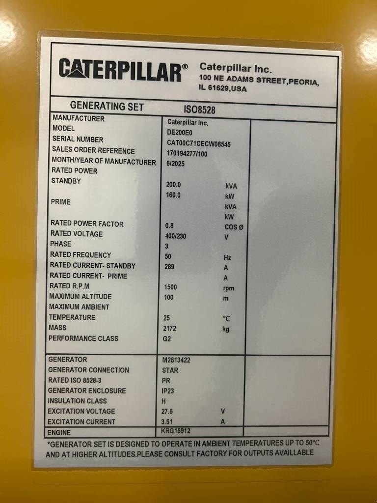Notstromaggregat of the type Sonstige Cat DE200E0 - 200 kVA Generator - DPX-18017, Neumaschine in Dordrecht (Picture 7)