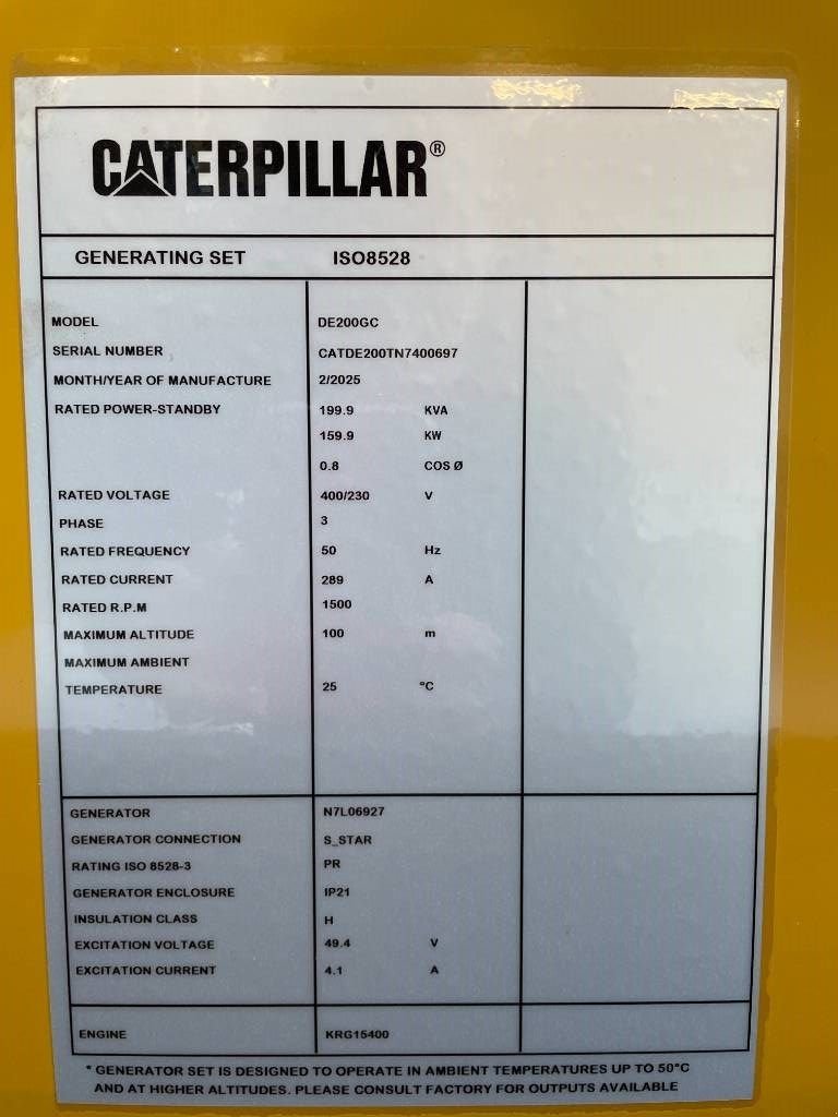 Notstromaggregat typu Sonstige Cat DE200GC - 200 kVA Stand-by Generator - DPX-18211, Neumaschine v Dordrecht (Obrázek 5)