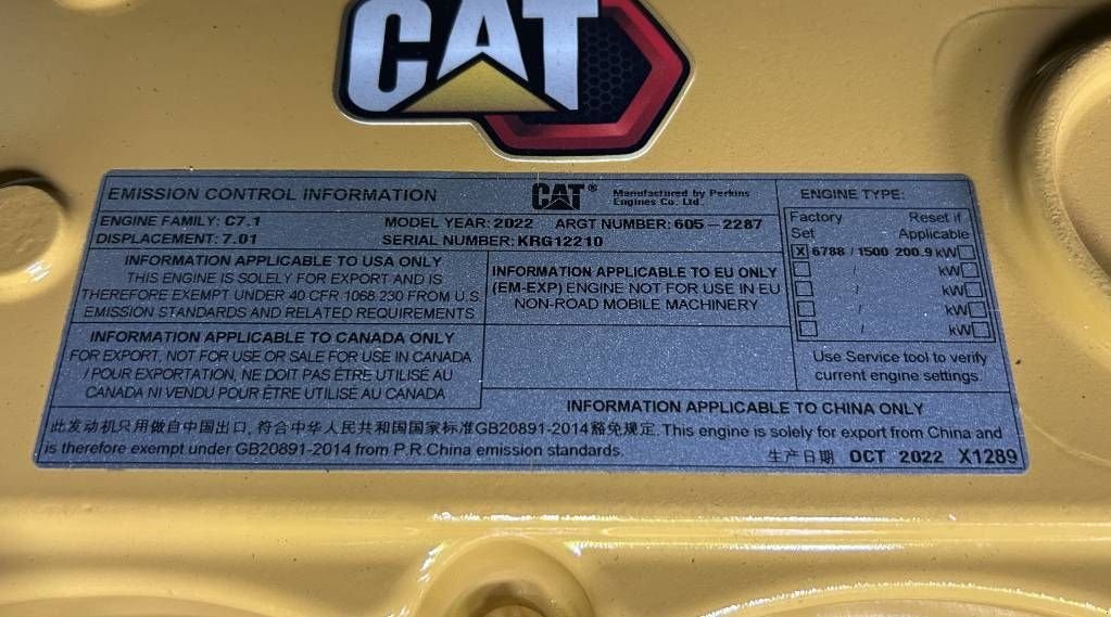 Notstromaggregat of the type Sonstige Cat DE220GC - 220 kVA Stand-by Generator - DPX-18212, Neumaschine in Dordrecht (Picture 10)