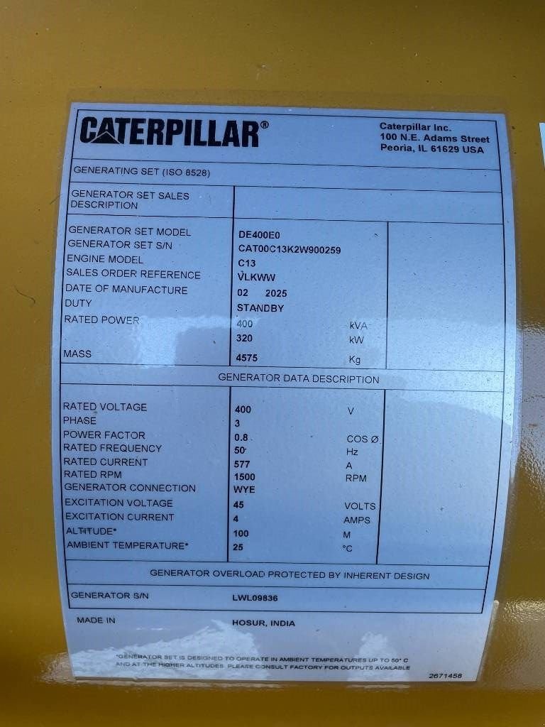 Notstromaggregat typu Sonstige Cat DE400E0 - C13 - 400 kVA Generator - DPX-18023, Neumaschine v Dordrecht (Obrázek 7)