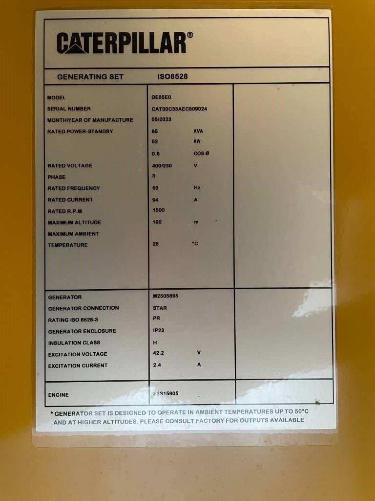Notstromaggregat van het type Sonstige Cat DE65E0 - 65 kVA Generator - DPX-18010, Neumaschine in Dordrecht (Foto 5)
