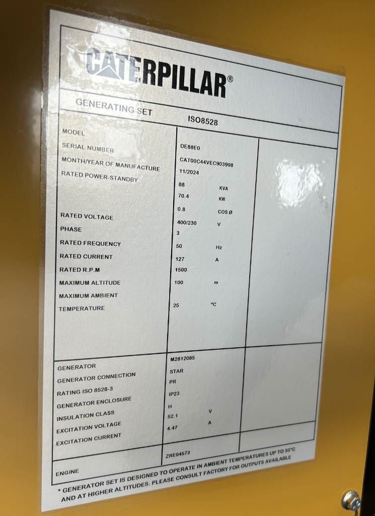 Notstromaggregat des Typs Sonstige Cat DE88E0 - 88 kVA Generator - DPX-18012, Neumaschine in Dordrecht (Bild 7)