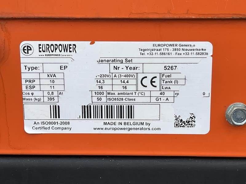 Notstromaggregat des Typs Sonstige Europower EPS 113 TDE, Gebrauchtmaschine in Waregem (Bild 7)