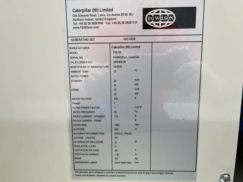 Notstromaggregat του τύπου Sonstige FG Wilson P 26 - 3 S, Gebrauchtmaschine σε Waregem (Φωτογραφία 5)