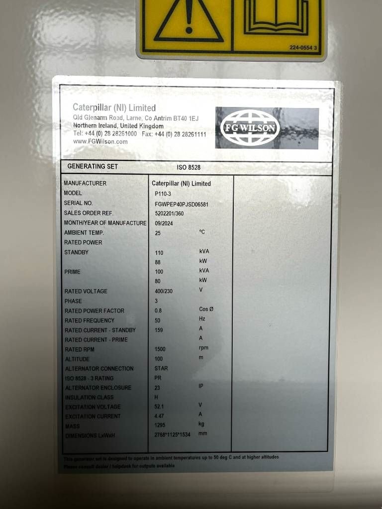 Notstromaggregat του τύπου Sonstige FG Wilson P110-3 - 110 kVA Genset - DPX-16008, Neumaschine σε Dordrecht (Φωτογραφία 7)