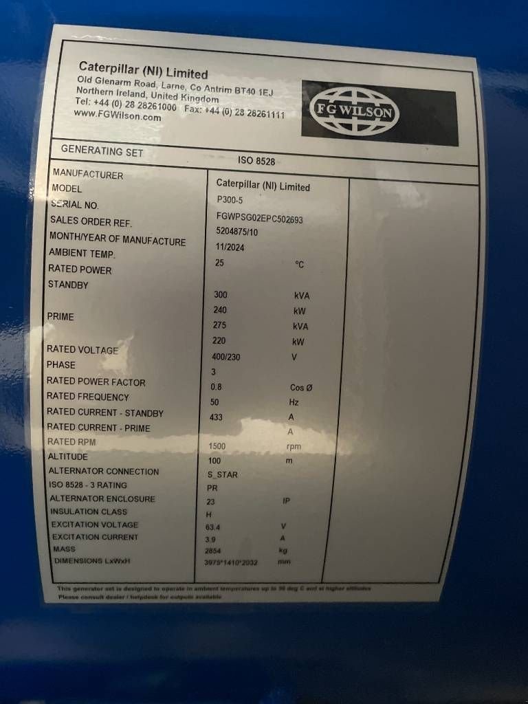Notstromaggregat of the type Sonstige FG Wilson P300-5 - 300 kVA Genset - DPX-16015, Neumaschine in Dordrecht (Picture 7)