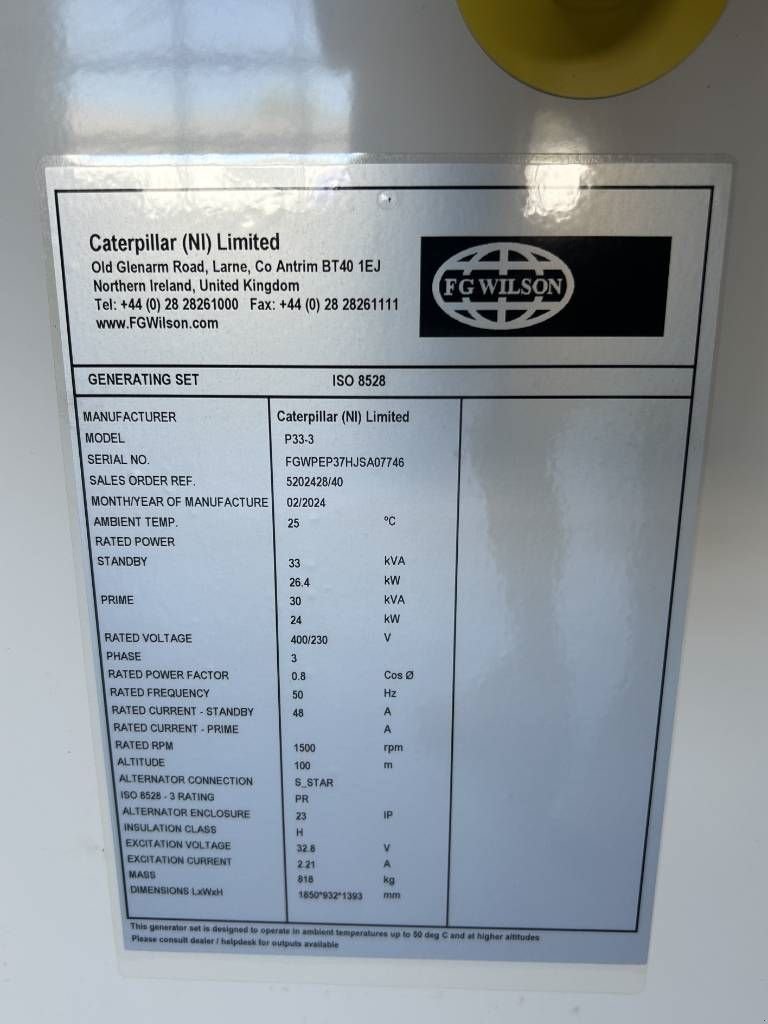 Notstromaggregat typu Sonstige FG Wilson P33-3 - 33 kVA Genset - DPX-16003, Neumaschine v Dordrecht (Obrázek 8)