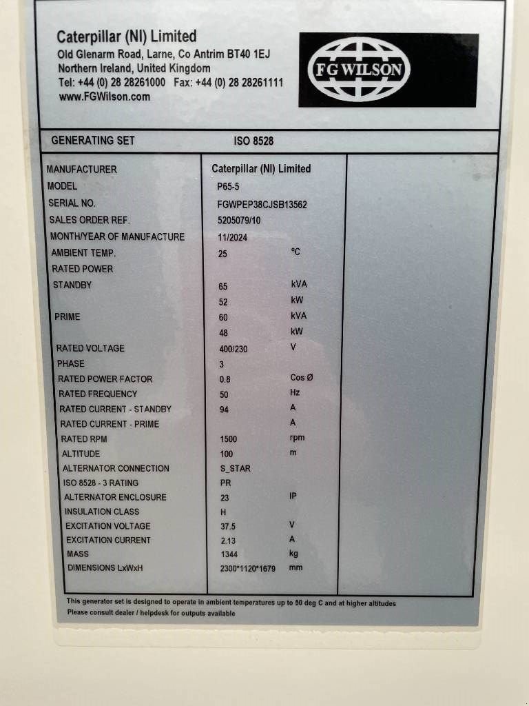 Notstromaggregat типа Sonstige FG Wilson P65-5 - 65 kVA Genset - DPX-16006, Neumaschine в Dordrecht (Фотография 4)