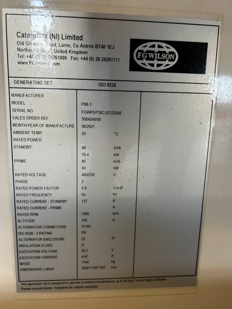 Notstromaggregat типа Sonstige FG Wilson P88-3 - Alternator broken - Genset - DPX-12653, Gebrauchtmaschine в Dordrecht (Фотография 9)