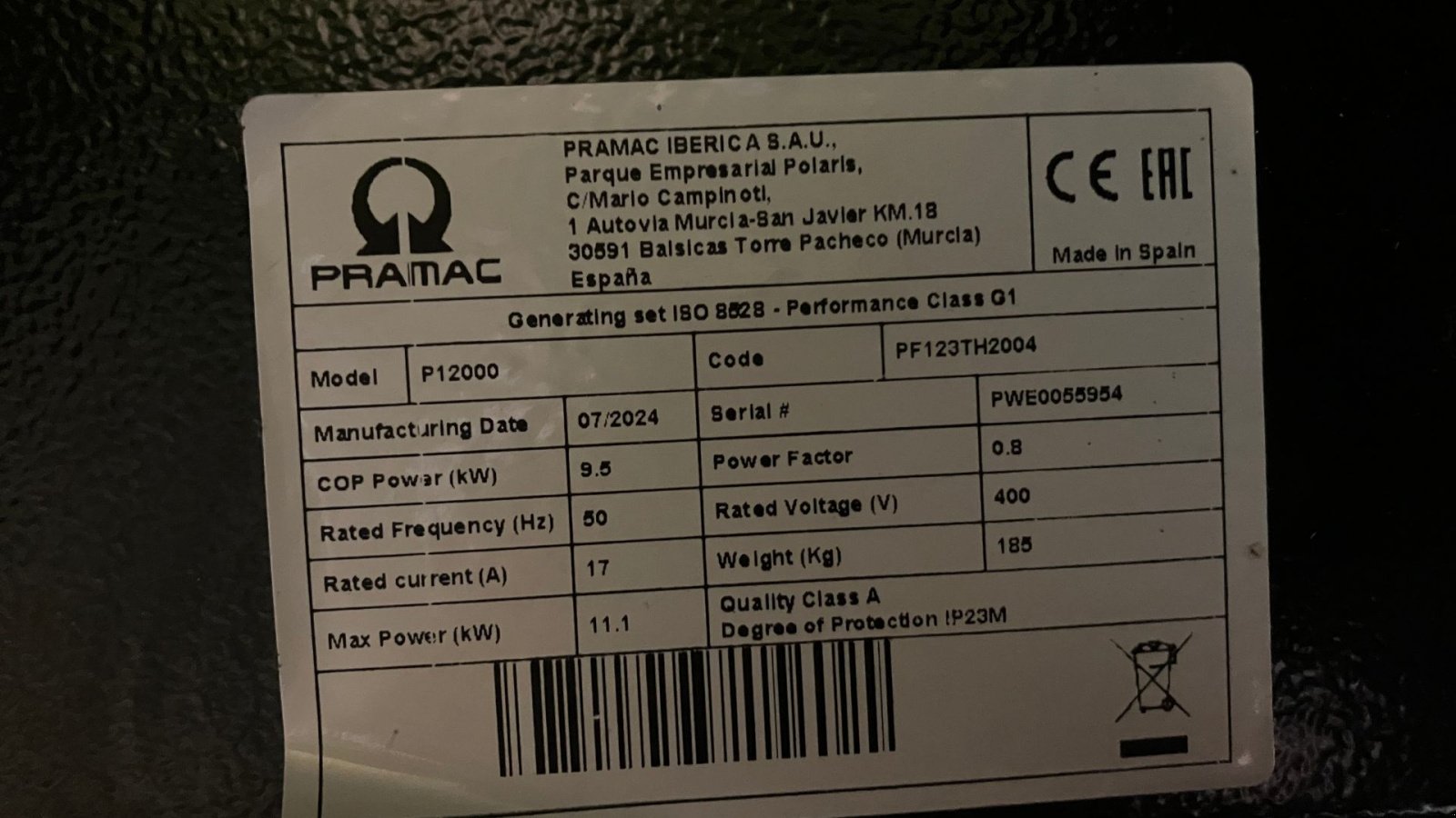 Notstromaggregat del tipo Sonstige Generator P12000, Gebrauchtmaschine en Grindsted (Imagen 3)