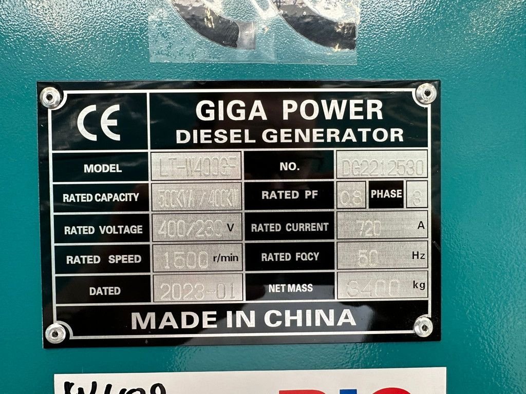 Notstromaggregat des Typs Sonstige Giga power 500KVA LT-W400GF - Generator silent set, Neumaschine in Velddriel (Bild 10)