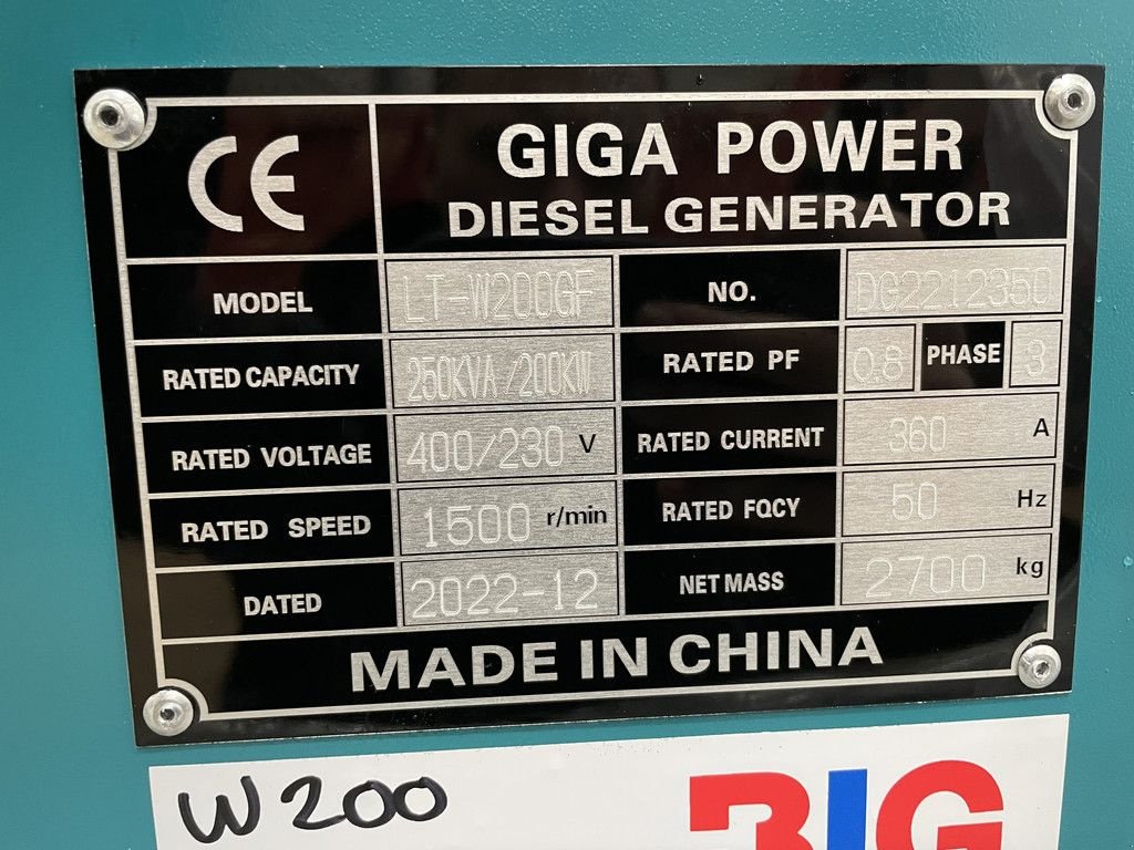 Notstromaggregat des Typs Sonstige Giga power LT-W200GF 250KVA closed box, Neumaschine in Velddriel (Bild 11)