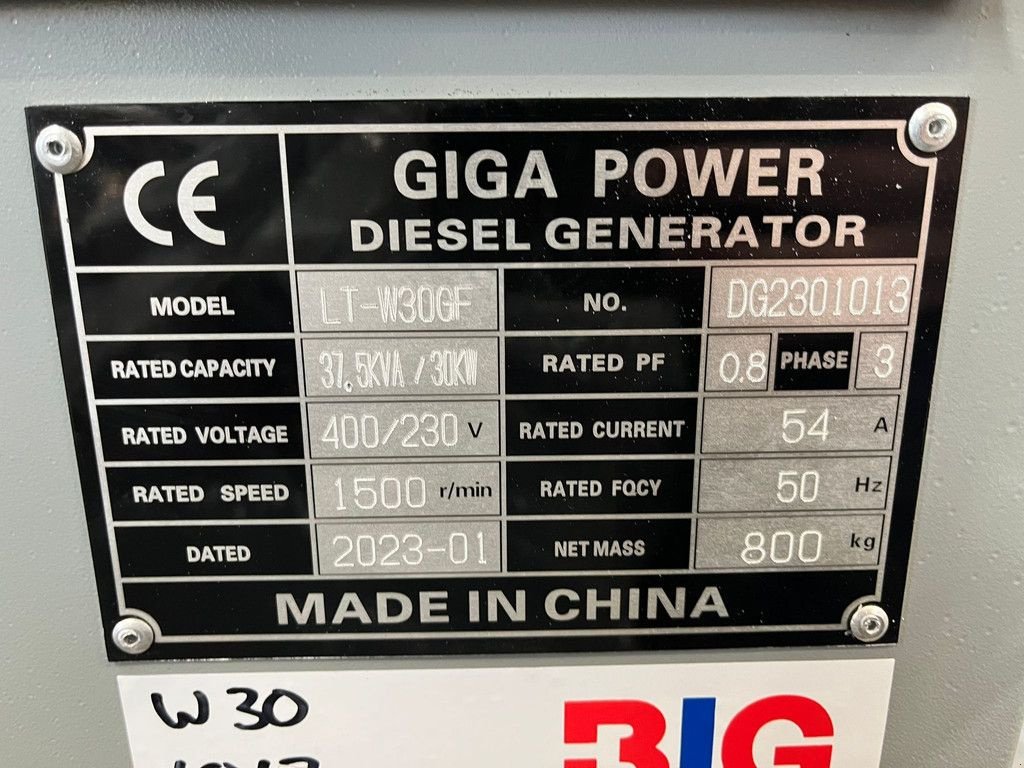 Notstromaggregat van het type Sonstige Giga power LT-W30GF 37.5 kVA silent generator, Gebrauchtmaschine in Velddriel (Foto 11)