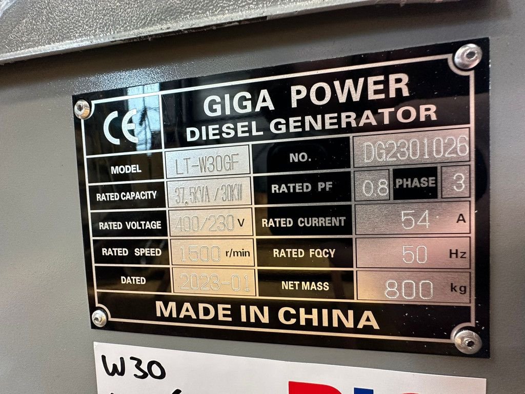 Notstromaggregat типа Sonstige Giga power LT-W30GF 37.5KVA closed set, Gebrauchtmaschine в Velddriel (Фотография 11)