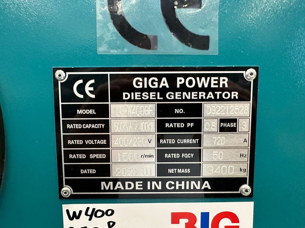 Notstromaggregat des Typs Sonstige Giga power LT-W400GF 500KVA Generator silent set, Neumaschine in Velddriel (Bild 10)