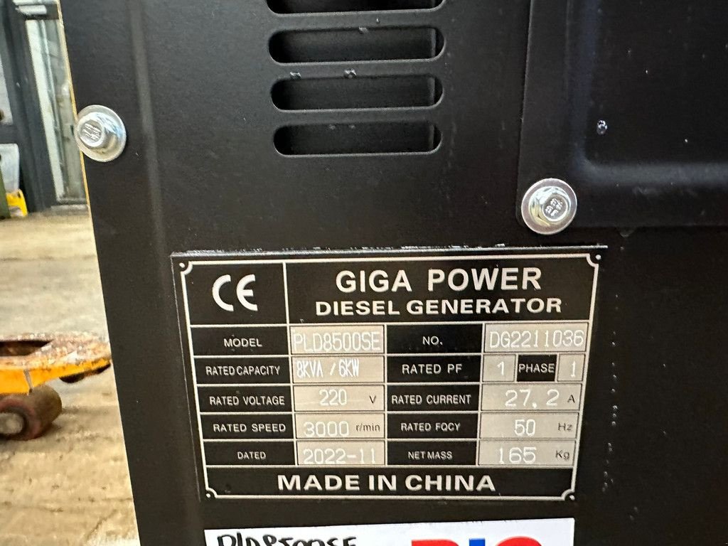 Notstromaggregat typu Sonstige Giga power PLD8500SE 8 kVA silent generator, Neumaschine v Velddriel (Obrázek 10)