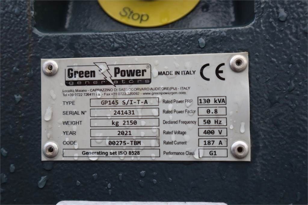Notstromaggregat des Typs Sonstige Green Power GP145 S/I-T-A Diesel, Three-phase power 143 KVA, 5, Gebrauchtmaschine in Groenlo (Bild 7)