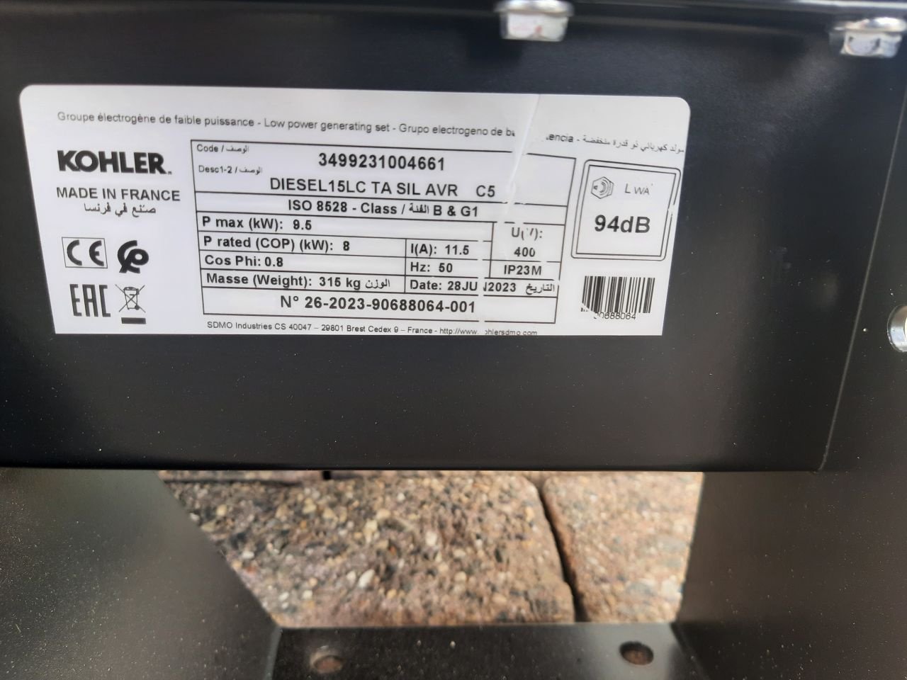 Notstromaggregat des Typs Sonstige Kohler SDMO 15LC AVR 12KVA, Neumaschine in Hoogblokland (Bild 9)