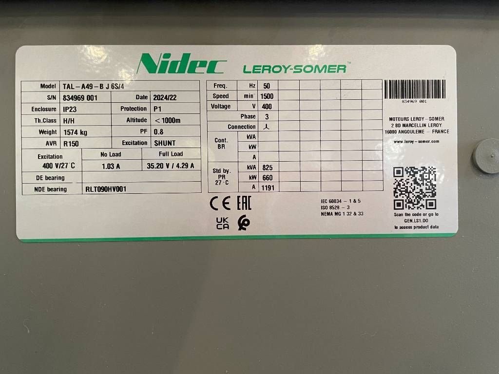 Notstromaggregat του τύπου Sonstige Leroy Somer TAL-A49-B J 6S/4 - DPX-33899, Neumaschine σε Dordrecht (Φωτογραφία 8)