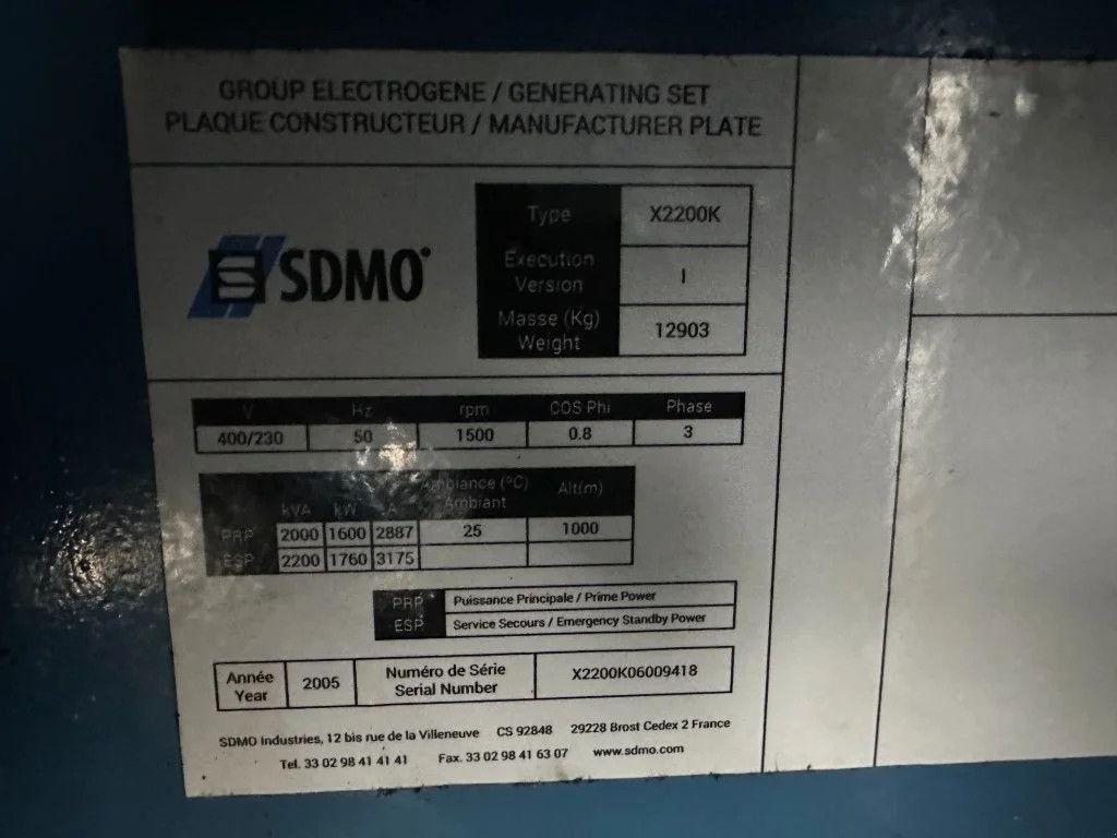 Notstromaggregat des Typs Sonstige MTU 16V 4000 SDMO 2200 kVA Silent generatorset in container, Gebrauchtmaschine in VEEN (Bild 4)
