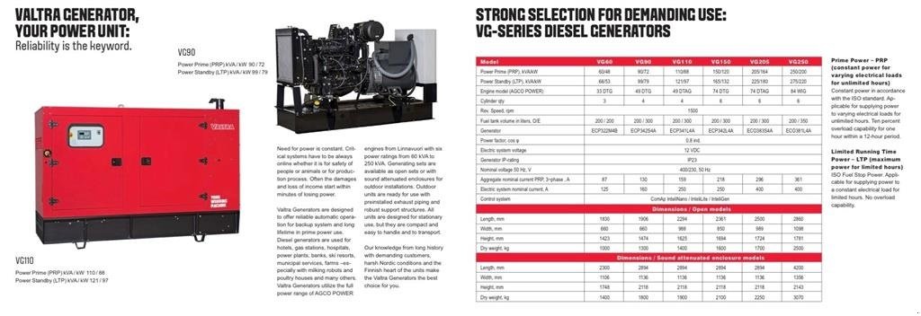 Notstromaggregat des Typs Valtra VG60 3 Cylinder Agco power motor., Gebrauchtmaschine in Sakskøbing (Bild 10)
