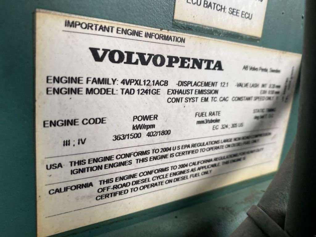 Notstromaggregat a típus Volvo Penta TAD 1241 GE Stamford 380 kVA generatorset, Gebrauchtmaschine ekkor: VEEN (Kép 11)