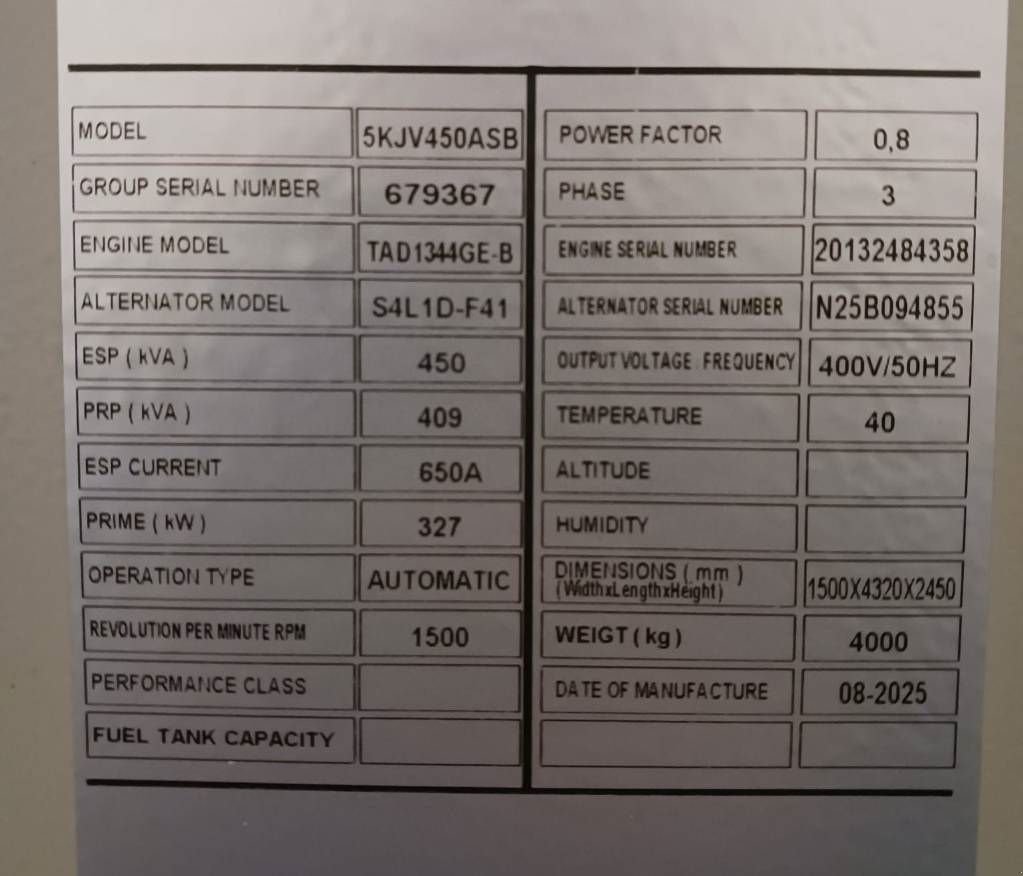 Notstromaggregat typu Volvo TAD1344GE - 450 kVA Generator - DPX-18880, Neumaschine v Dordrecht (Obrázek 7)