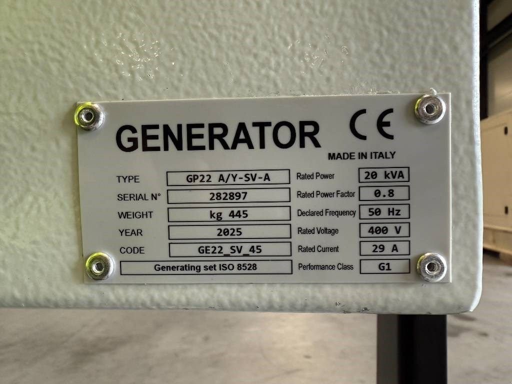 Notstromaggregat typu Yanmar 4TNV88-22G - 22 kVA - Stage V Genset - DPX-19907-O, Neumaschine v Dordrecht (Obrázek 8)