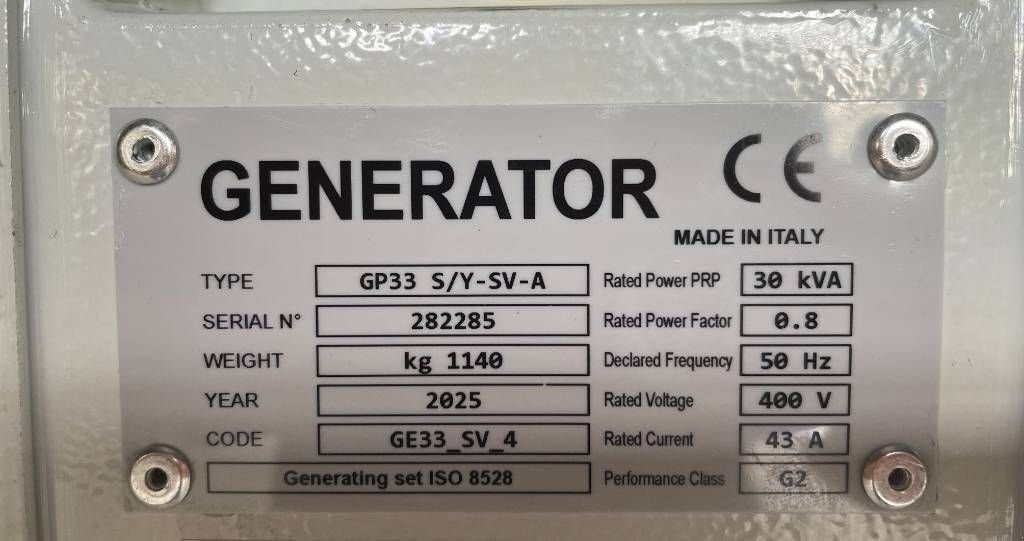 Notstromaggregat typu Yanmar 4TNV98C - 33 kVA - Stage V Genset - DPX-19909, Neumaschine v Dordrecht (Obrázek 7)