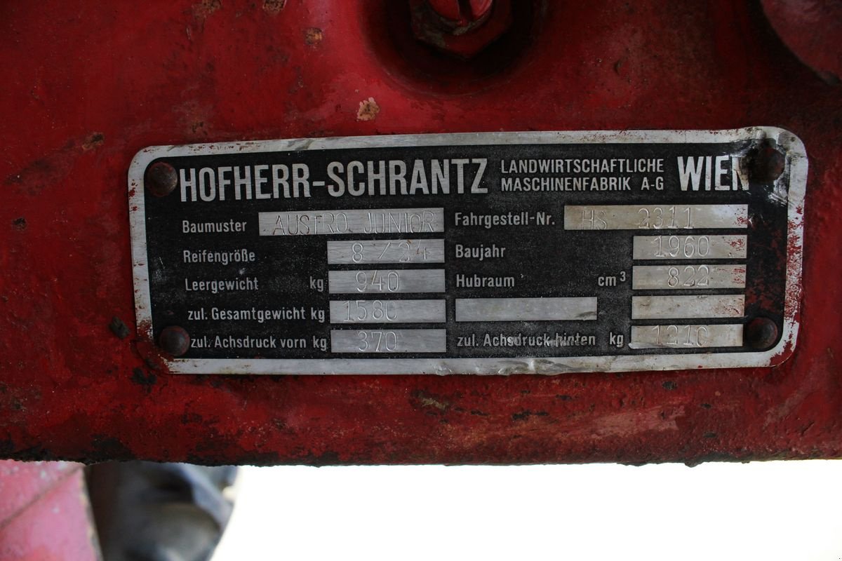 Oldtimer-Traktor typu Hofherr Schrantz Schrantz Austro Junior, Gebrauchtmaschine v Pischelsdorf (Obrázek 3)