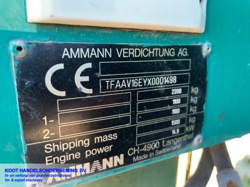 Packer & Walze типа Ammann AV 12 Roller, Gebrauchtmaschine в Nieuwerkerk aan den IJssel (Фотография 6)