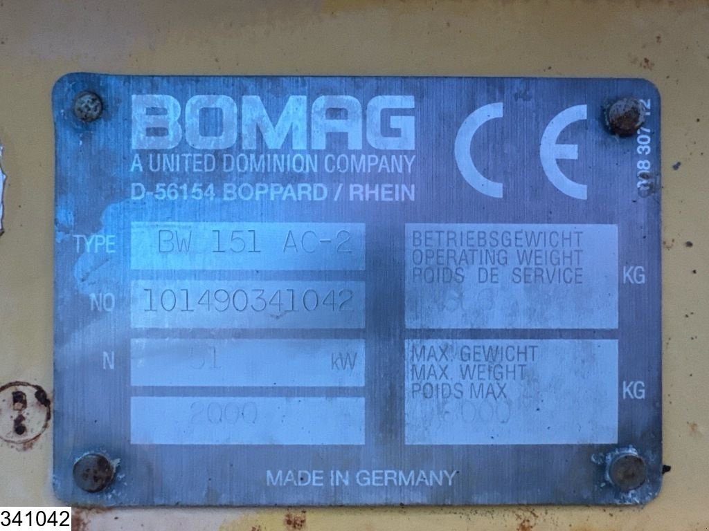 Packer & Walze van het type Bomag BW 151 AC-2 6086h, 51kW, Gebrauchtmaschine in Ede (Foto 8)