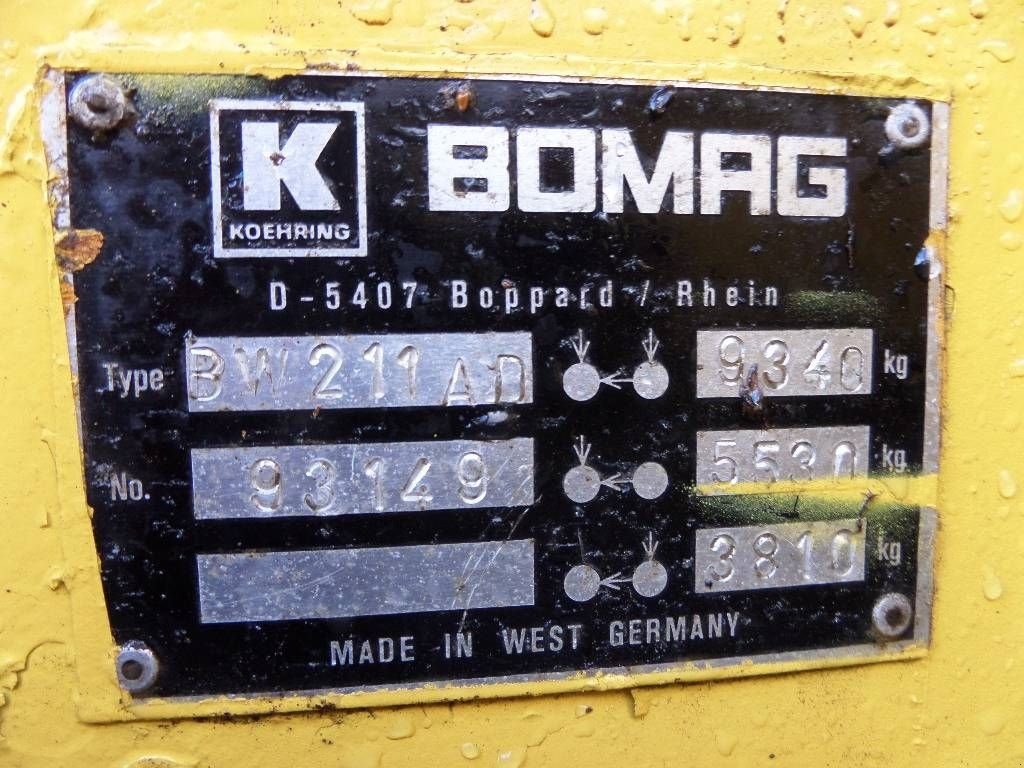 Packer & Walze типа Bomag BW 211 AD, Gebrauchtmaschine в Rucphen (Фотография 11)