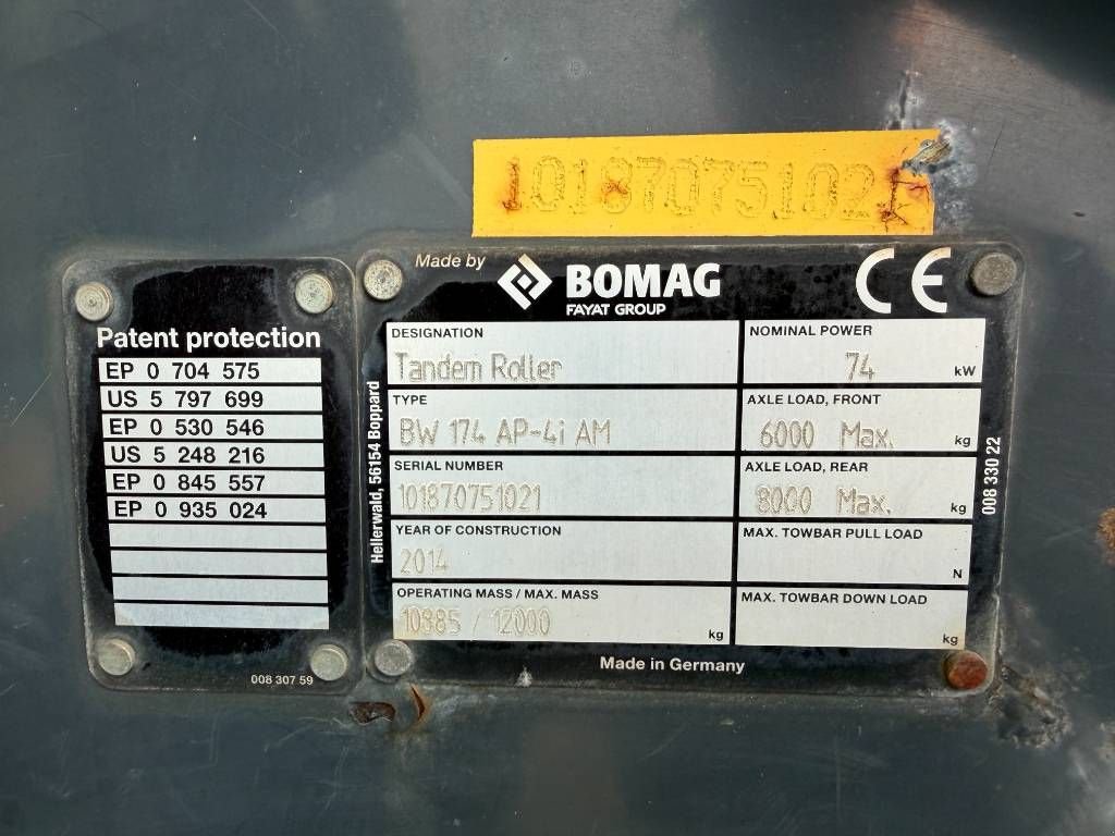 Packer & Walze a típus Bomag BW174AP-4i AM, Gebrauchtmaschine ekkor: Venlo (Kép 11)