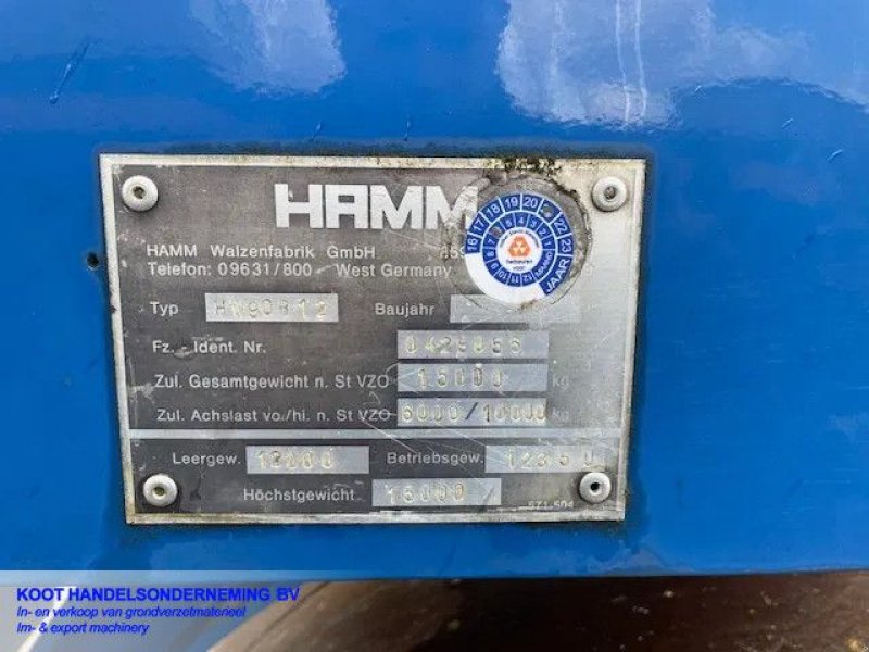 Packer & Walze of the type Hamm 2x HW 90 Deutz Engine Good working!, Gebrauchtmaschine in Nieuwerkerk aan den IJssel (Picture 8)