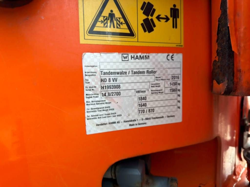 Packer & Walze от тип Hamm HD8 VV, Gebrauchtmaschine в Venlo (Снимка 8)